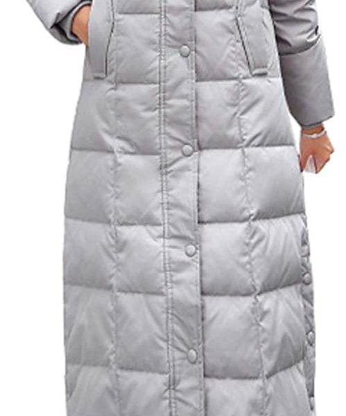 Women's Winter Over Knee Removable Hooded Maxi Long Puffer Down Coat