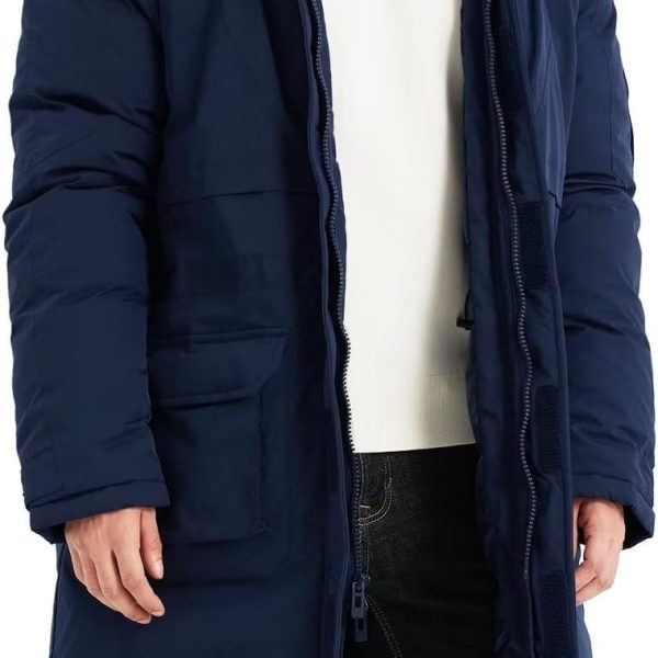 Men's Extra Long Parka Winter Coats Hooded Puffer Jacket Heavy Warm Water-resistant Outerwear Cold Weather