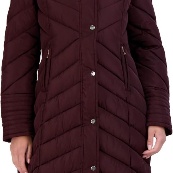 Womens Maxi Puffer Winter Coats - Long Quilted Jackets for Women Weather Resistant Puffer Parka Hooded Jacket