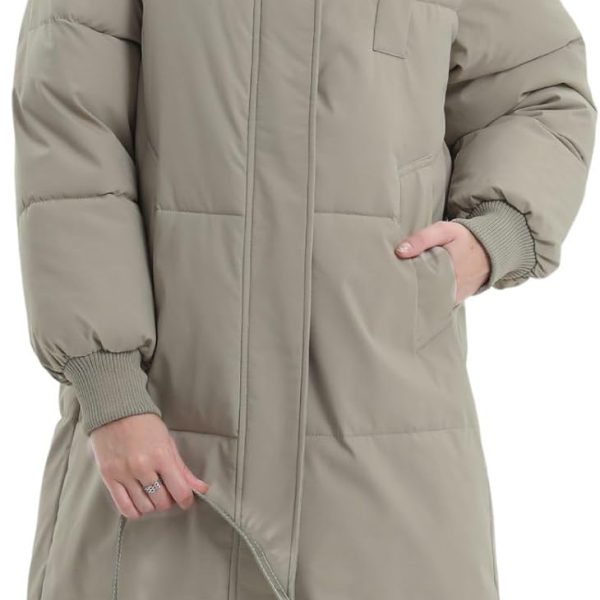 Long Puffer Jacket for Women,2026 Thickened Winter Coat Hooded with Deep Pockets, Ladies Warm Winter Jacket