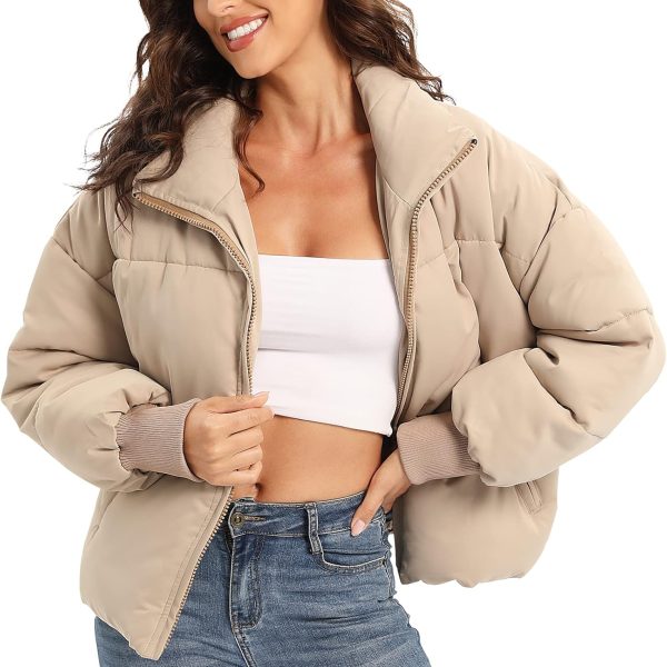 Women’s Winter Baggy Zip Puffer jackets Short Down Jacket Coat