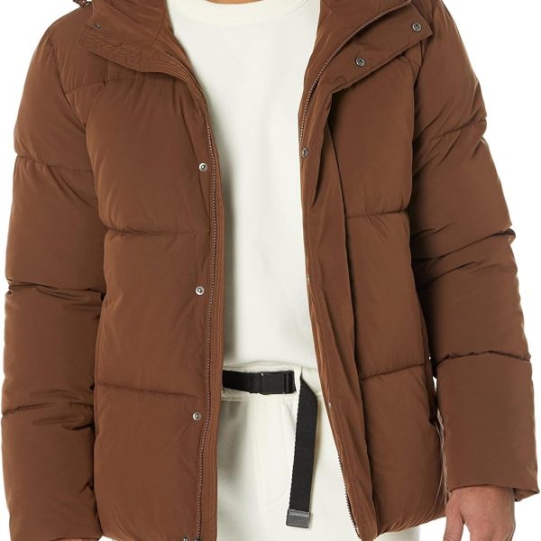 Men's Mid-Length Hooded Puffer Coat (Available in Big & Tall)